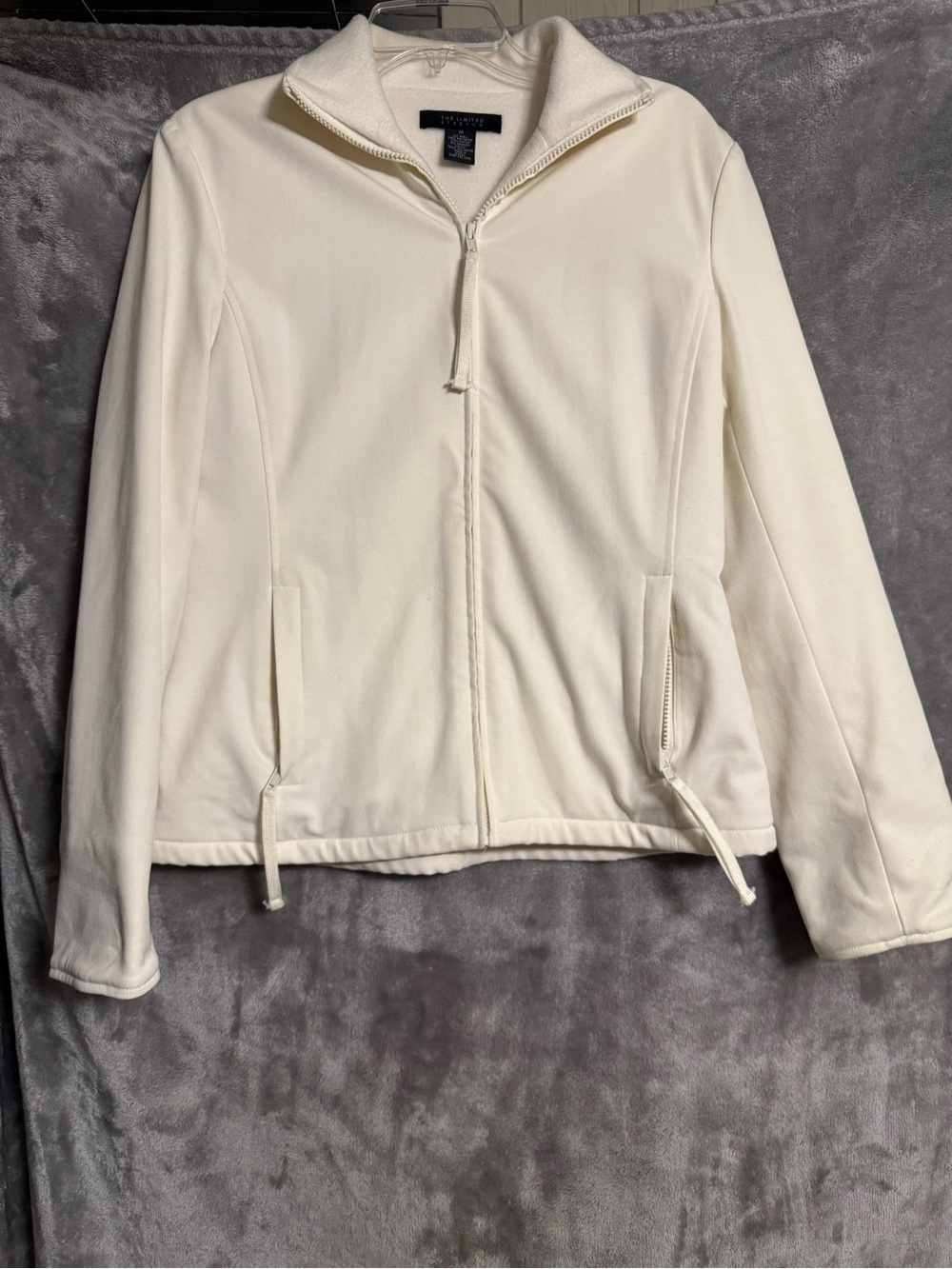 The Limited Cream Zip-Up Bomber Jacket